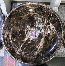 High reputation Soap Dish -
Brown limestone round sink – Magic Stone detail pictures