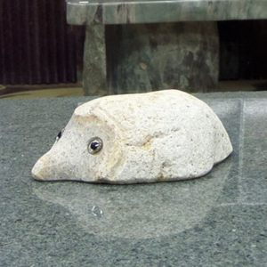 Small rock hedgehog animal figurine