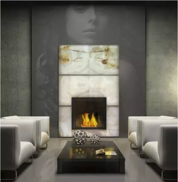 Fireplace or Background Wall?This Kind of Marble Is So Beautiful.