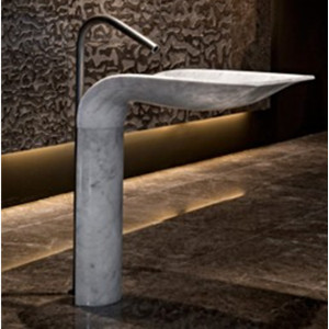 Marble pedestal stand bathroom washing sink