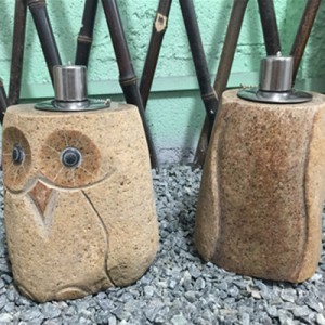 Wholesale stone owl  animal  candle holder