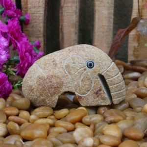 Small stone ornament elephant sculpture