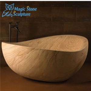 2017 China New Design Marble Vessel Sink -
 Bowl shape limestone sinks countertops for bathroom decor – Magic Stone