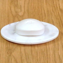 Marble stone small novelty round corner soap dish wholesale