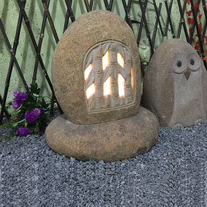 Natural cobble stone lantern wholesale