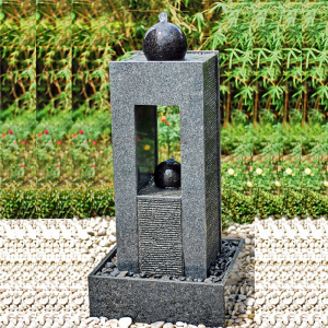 Stone fountain with granite in garden for sale