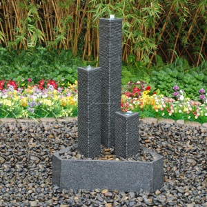 China Manufacturer for Lowes Stepping Stone -
  Three cuboid water fountains outdoor – Magic Stone