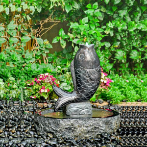 Fish shape  outdoor ornamental garden water fountains for sale