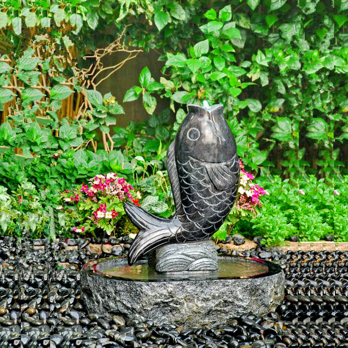 Rapid Delivery for Outdoor Garden Sculpture -
 Fish shape  outdoor ornamental garden water fountains for sale – Magic Stone