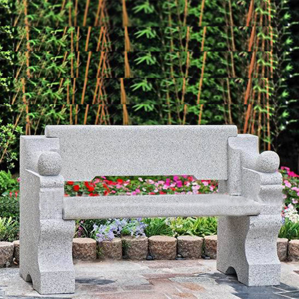 OEM Customized Cobble Pebble Stone -
 Outdoor cheap granite stone park bench with back for sale – Magic Stone