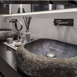 River stone solid surface  sink