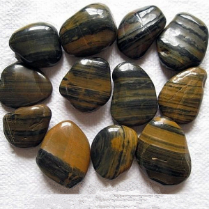 High Polish Striped Pebble Stone, 2-4cm / 3-5cm / 5-8cm
