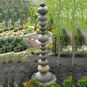 Outdoor cobble stone water fountain for sale