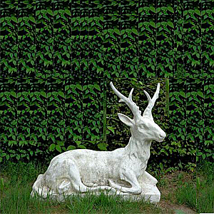 Factory wholesale Black Basalt Slabs Honed -
 Life size deer stone garden statue – Magic Stone